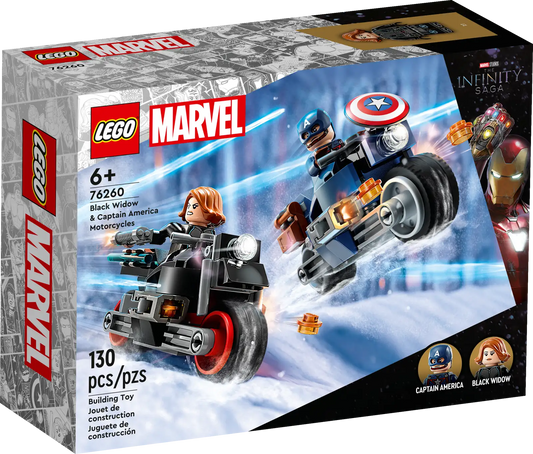 LEGO Marvel - Black Widow & Captain America Motorcycles - #76260 (RETIRED)