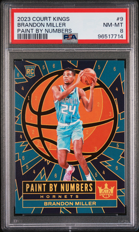 2023-24 Panini Court Kings - Brandon Miller Paint By Numbers Rookie #9 Hornets - PSA Graded Card