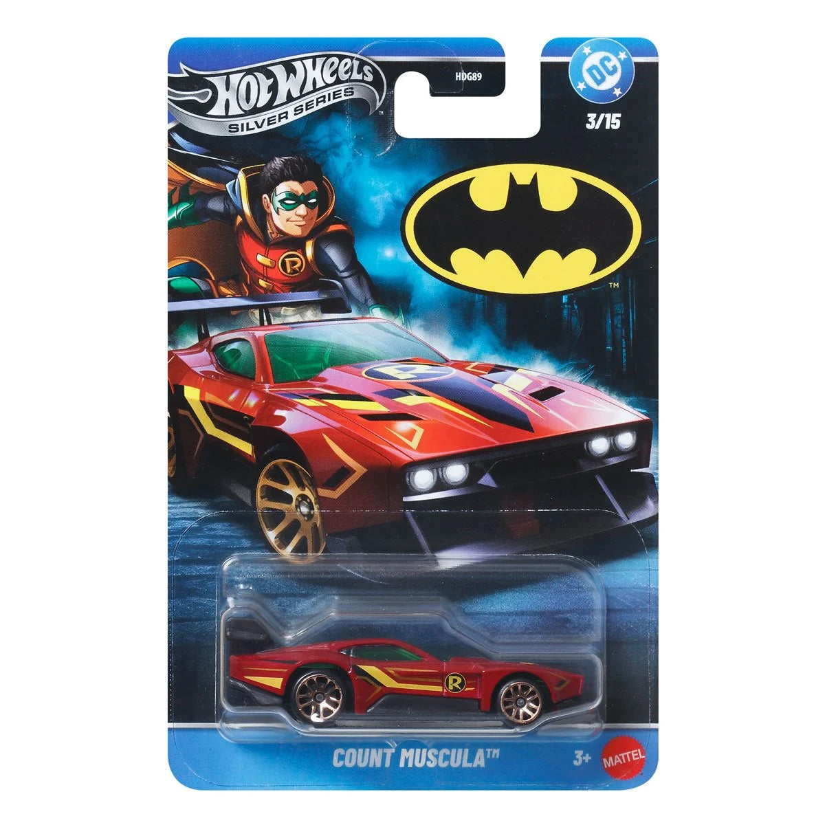 Hot Wheels Silver Series - Batman Themed 2026 Mix 1 - Complete set of 5 Cars (956S)