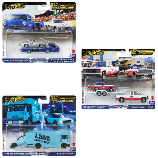 Hot Wheels Premium - Team Transport 2024 Mix 3 - Complete Set - MTFLF56C4