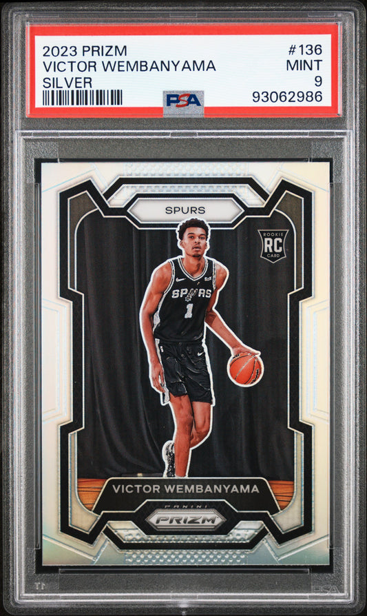 2023 Panini Prizm - Victor Wembanyama - Silver Prizm #136 - PSA Graded Card