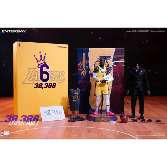 Real Masterpiece - LeBron James Scoring Record - 1:6 Action Figure - NBA Los Angeles Lakers  - Enterbay - READY TO SHIP