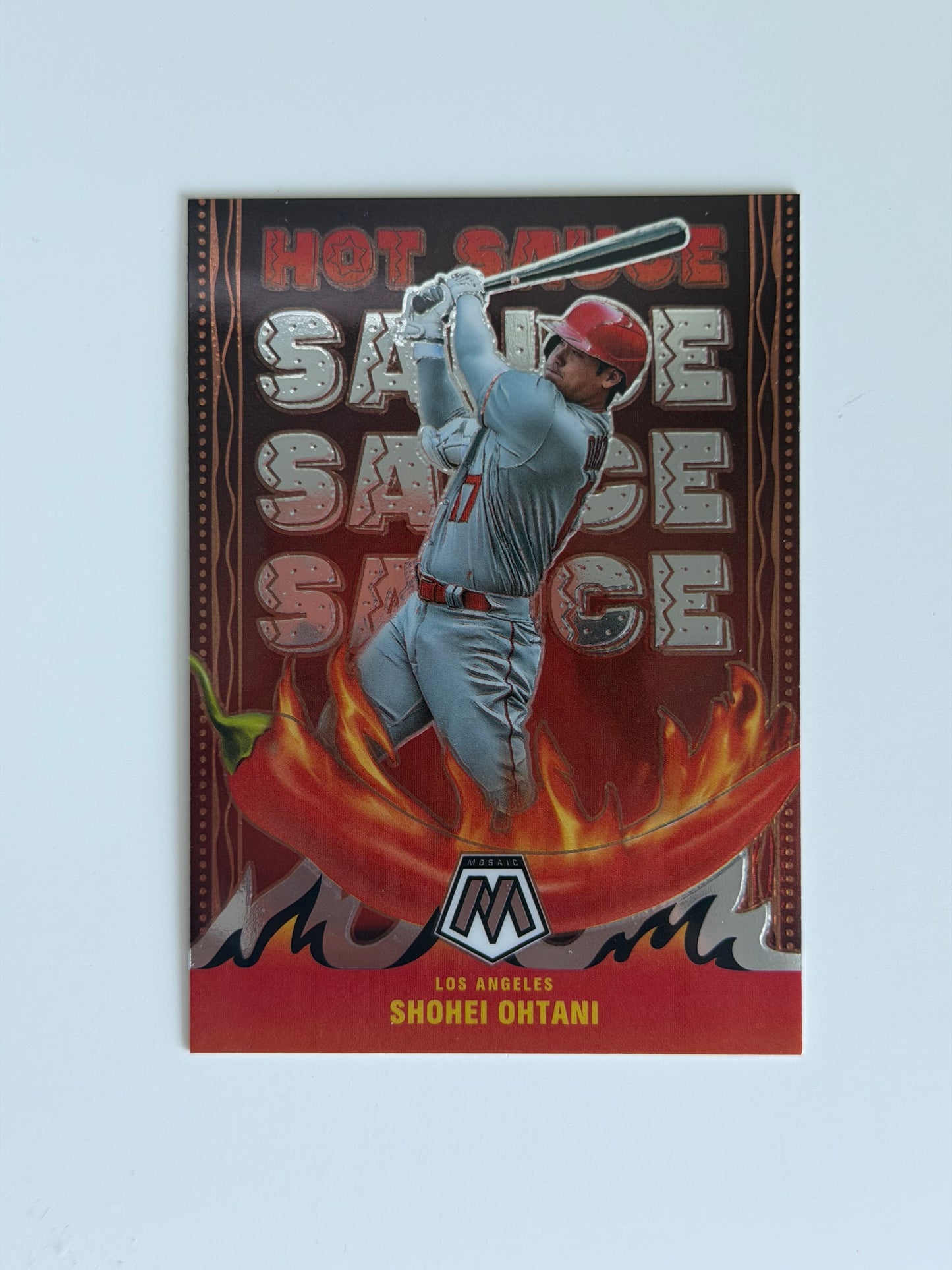 2022 Panini Mosaic Baseball — Hot Sauce - Shohei Ohtani - #HS-6 - Raw Ungraded Card