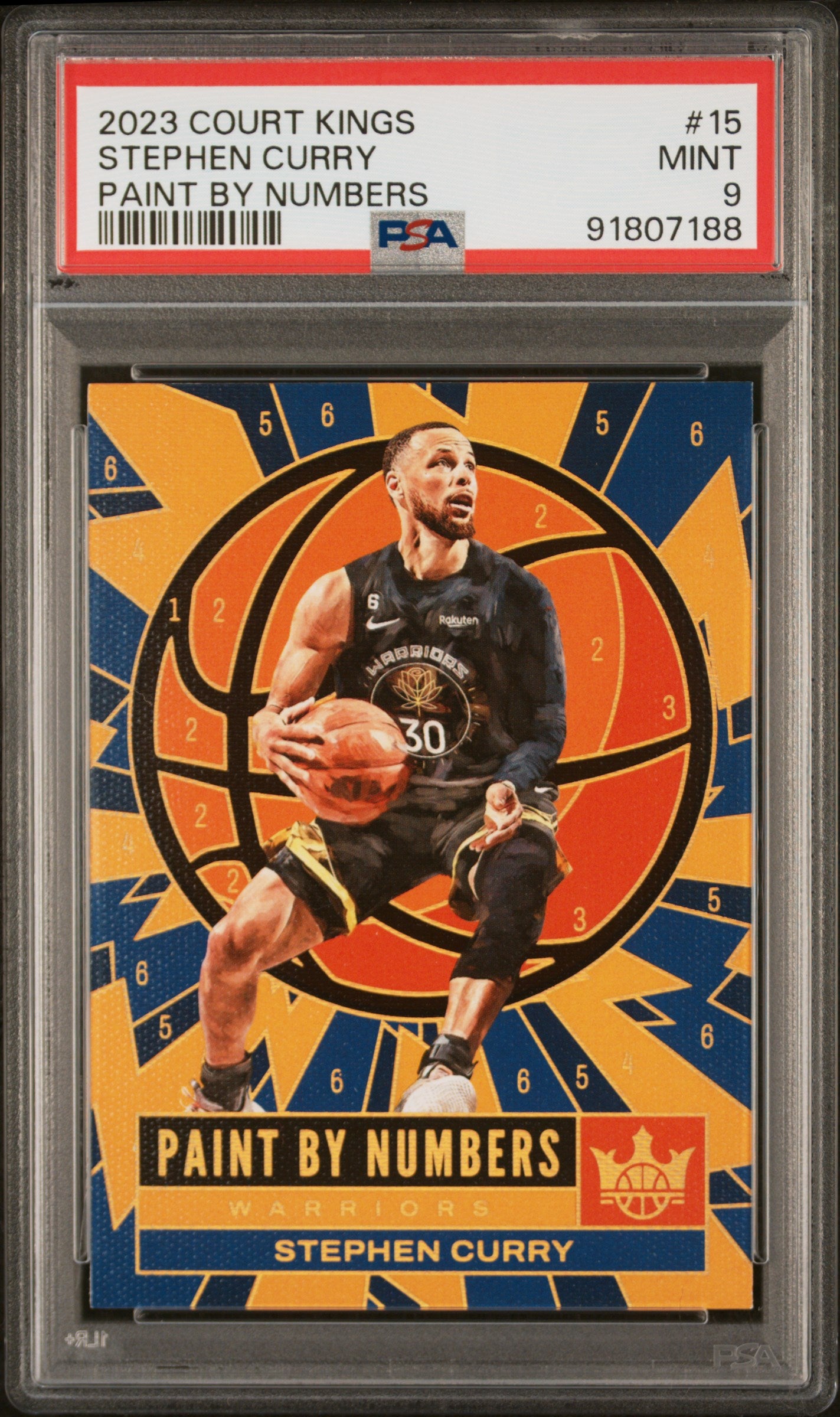 2023 Court Kings - Stephen Curry - Paint by Numbers - SP - #15 - PSA Graded Card