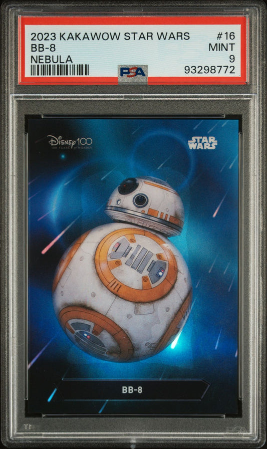 2023 Kakawow Phantom Disney 100 Star Wars Nebula 16 BB-8 - PSA 9 - Numbered to /666