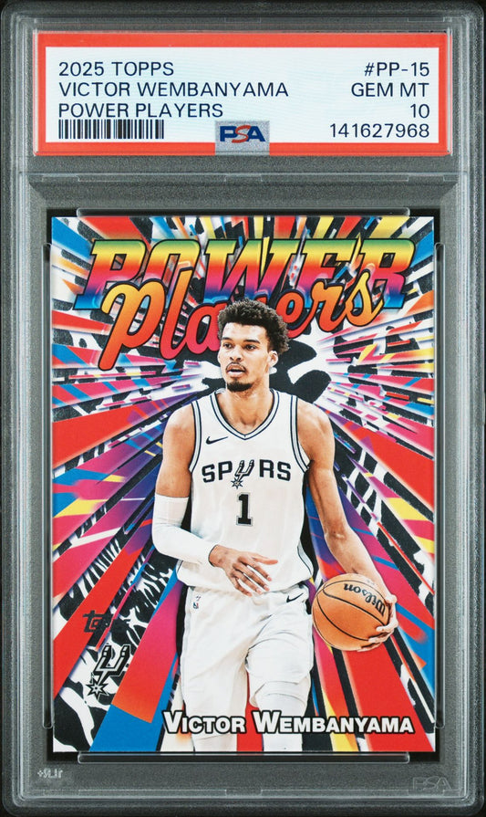 2025 Topps Power Players - #PP-15 Victor Wembanyama - PSA Graded Card