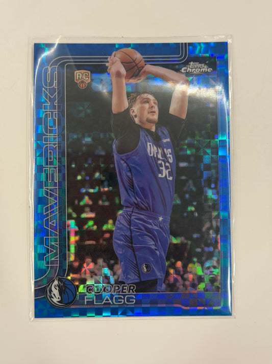 2025 Topps Chrome - Cooper Flagg #251 - Rookie Blue X-Factor - Raw Ungraded Card