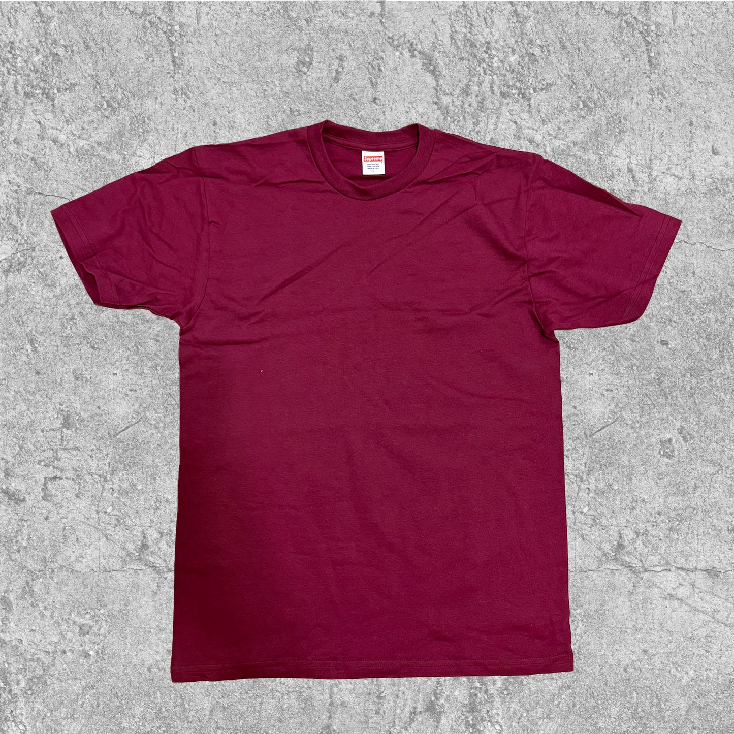 SUPREME SHORT SLEEVE BLANK TSHIRT BURGUNDY