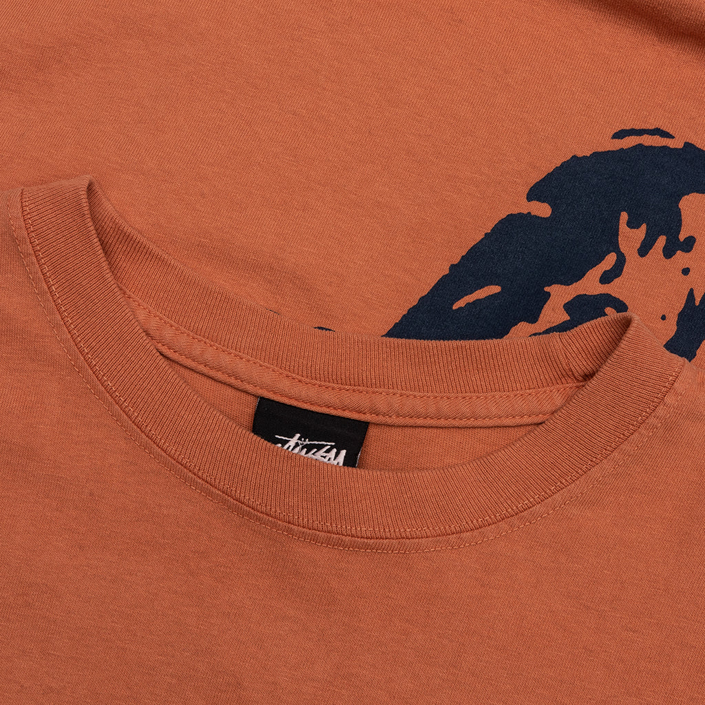 STUSSY BEAT SOUNDS PIGMENT DYED TEE - RUST