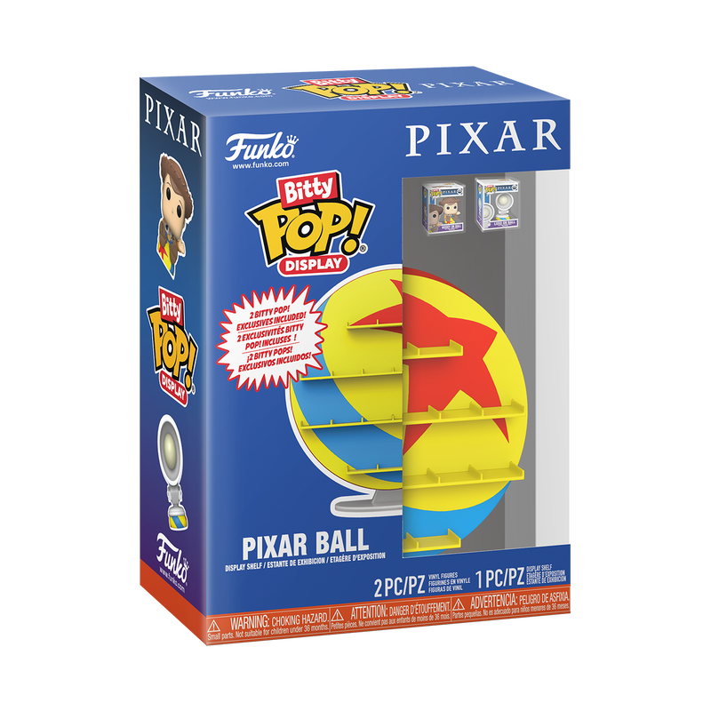 Funko Pixar - Bitty Pop! Display Pixar Ball  - Includes Woody + Luxo