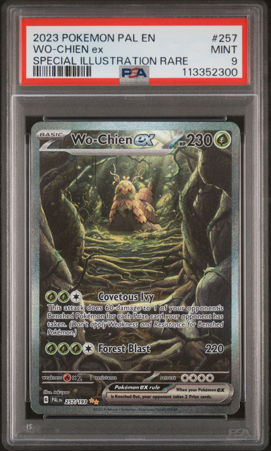 2023 Pokemon PAL En — Paldea Evolved — 257 Wo-Chien Ex Special Illustration Rare — PSA Graded Card