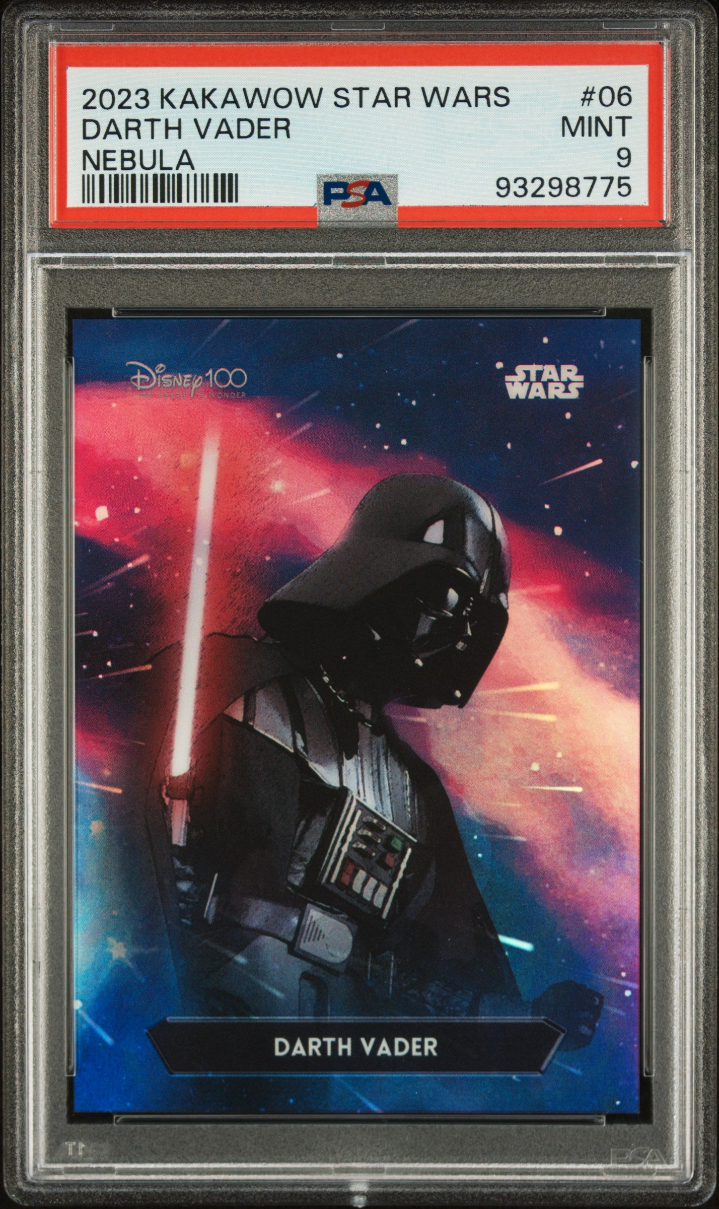 2023 Kakawow Phantom Disney 100 Star Wars Nebula 06 Darth Vader - PSA 9 - Numbered to /666