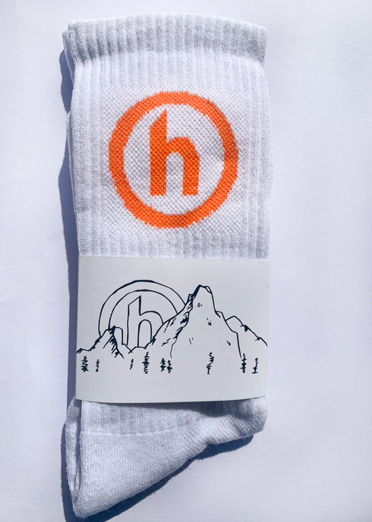 Hidden NY White/Orange Classic Socks