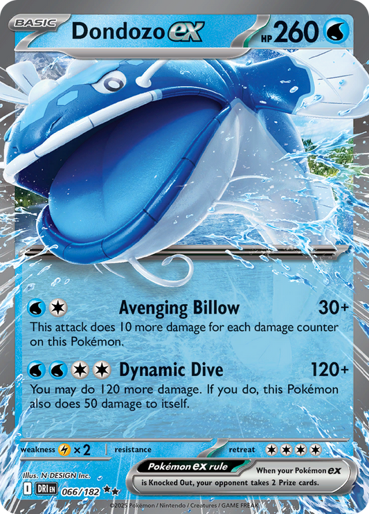 2025 Pokemon DRI-EN - Dondozo ex #66 - Ungraded Raw Card