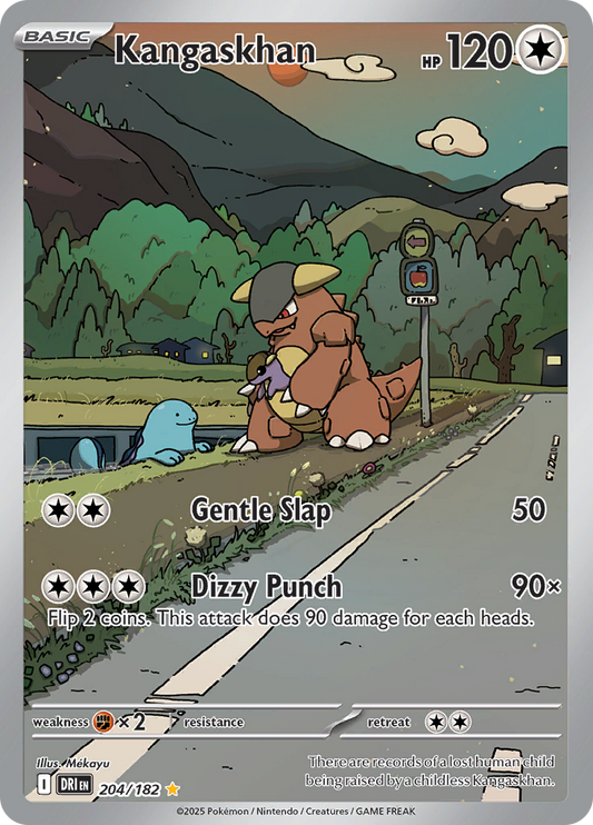 2025 Pokemon DRI-EN - Kangaskhan #204 - Illustration Rare - Raw Ungraded Card