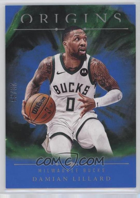 2024-25 Panini Origins - Blue - Damian Lillard #45 - Limited to /99 - Ungraded Raw Card