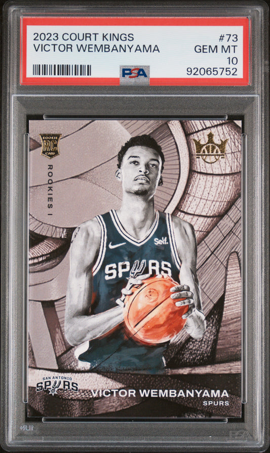 2023 Panini Court Kings - Victor Wembanyama - Rookies Level 1 - #73 - PSA Graded Card