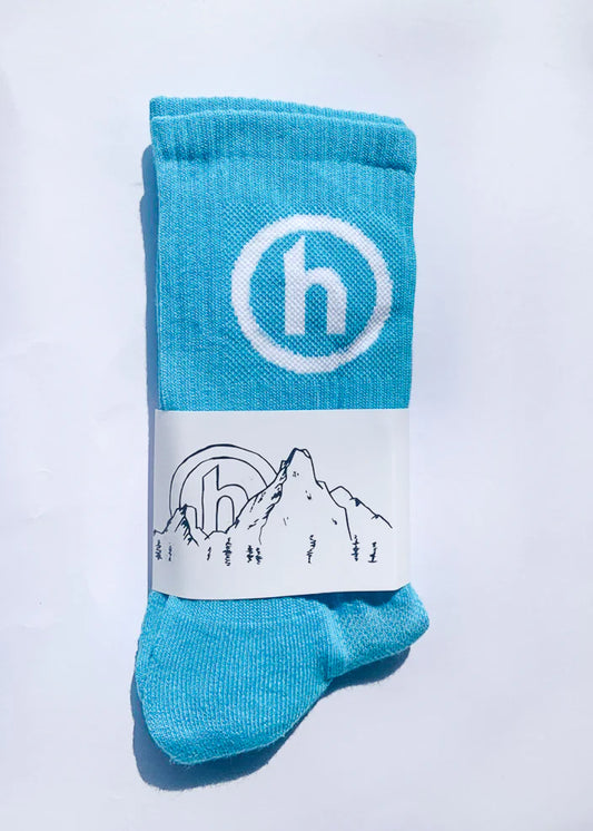 Hidden NY Aqua/White Classic Socks