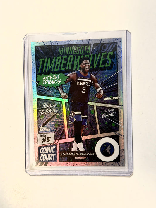 2025-26 Topps NBA Basketball - Anthony Edwards Comic Court #CC-15 - SSP