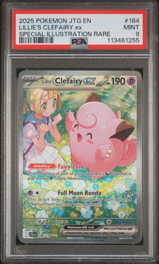 2025 Pokemon JTG-EN - #184 Lillie’s Clefairy ex - Special Illustration Rare Journey Together - PSA Graded Card