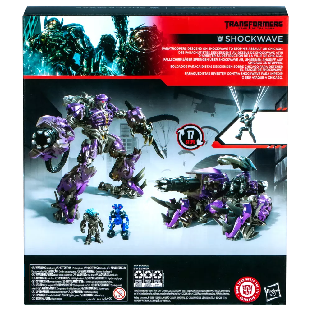 Transformers Studio - Dark of the Moon - Leader Shockwave, NEST Paratrooper, Brains & Wheelie