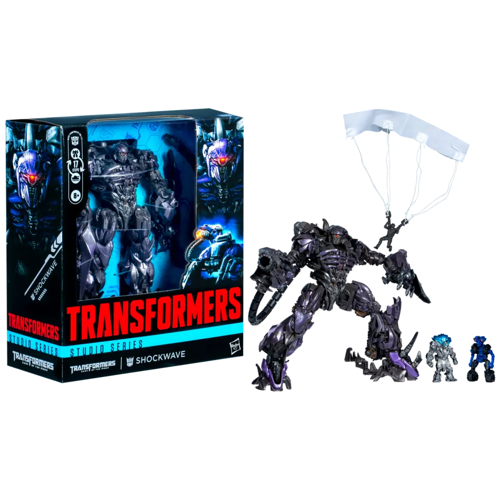 Transformers Studio - Dark of the Moon - Leader Shockwave, NEST Paratrooper, Brains & Wheelie