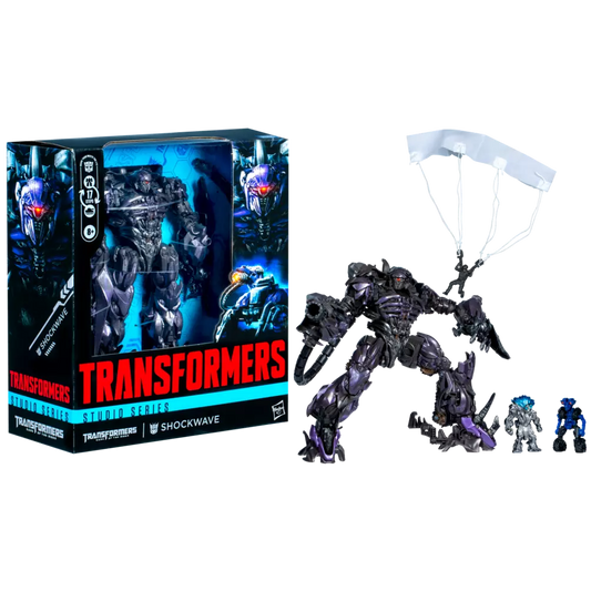 Transformers Studio - Dark of the Moon - Leader Shockwave, NEST Paratrooper, Brains & Wheelie