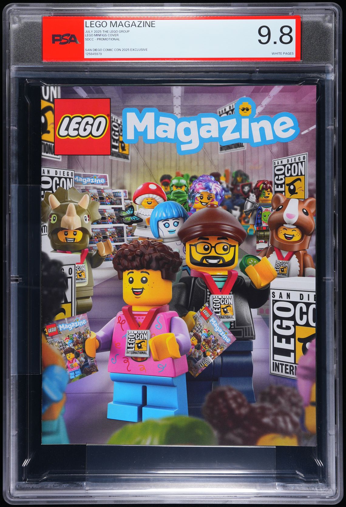 LEGO Magazine x SDCC JULY 2025 San Diego Comic Con Exclusive Promotional Minifigs Magazine - PSA 9.8