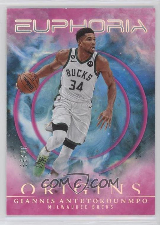 2023-24 Panini Origins - Euphoria - Pink - Giannis Antetokounmpo #17 - Limited to /99 - Ungraded Raw Card