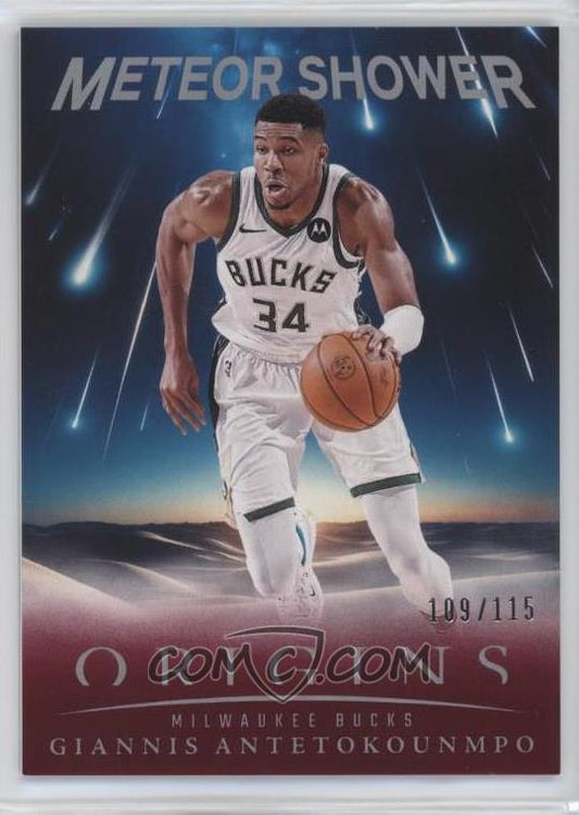 2024-25 Panini Origins - Meteor Shower - Maroon - Giannis Antetokounmpo #22 - Limited to /115 - Ungraded Raw Card