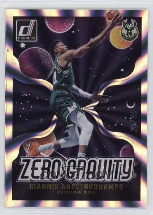 2024-25 Panini Donruss - Zero Gravity - Holo Laser - Giannis Antetokounmpo #6 - Limited to /99 - Ungraded Raw Card