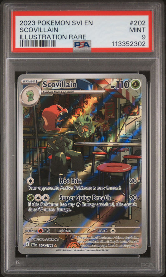 2023 Pokemon SVI En — Scarlet & Violet 202 Scovillain Illustration Rare — PSA Graded Card