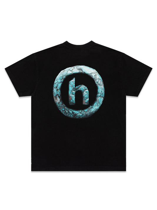 Hidden NY Ancient Turquoise H Logo Tee - Black