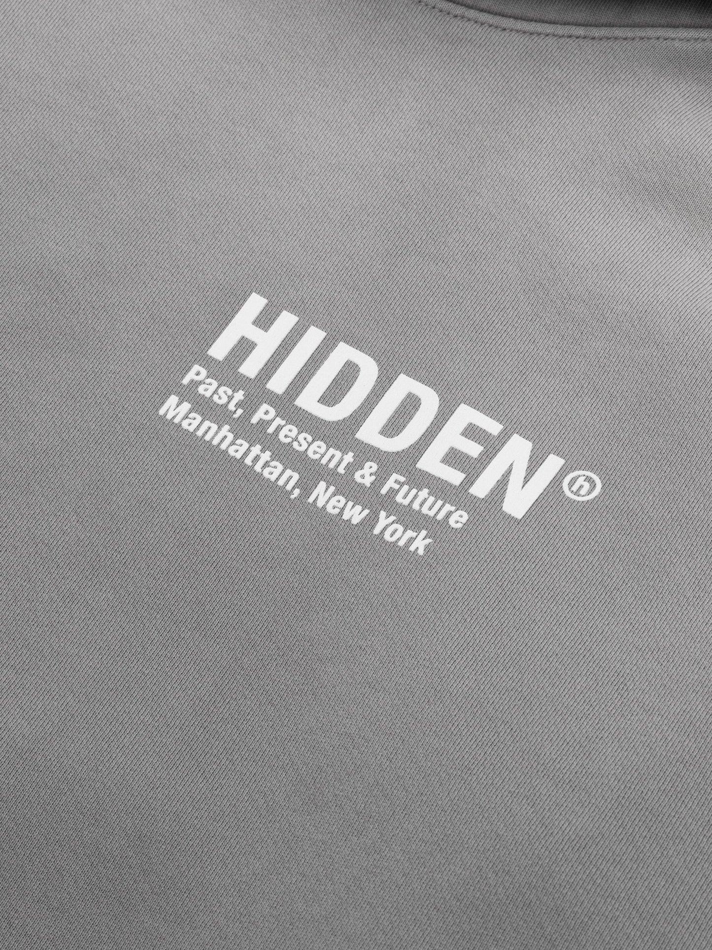 Hidden NY H Logo Hoodie Cool Grey