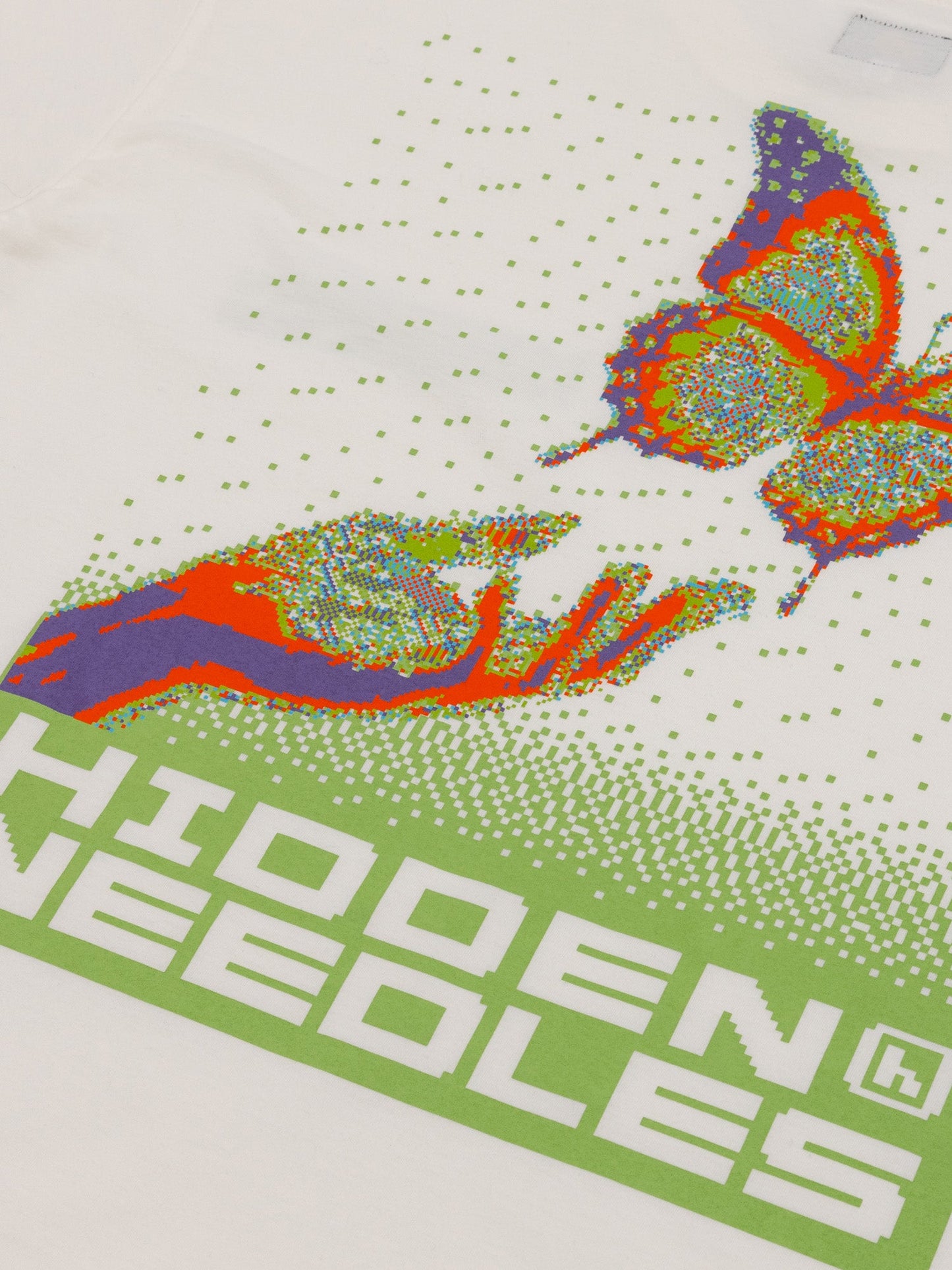 Hidden NY x Needles Pixel Butterfly Tee Off White