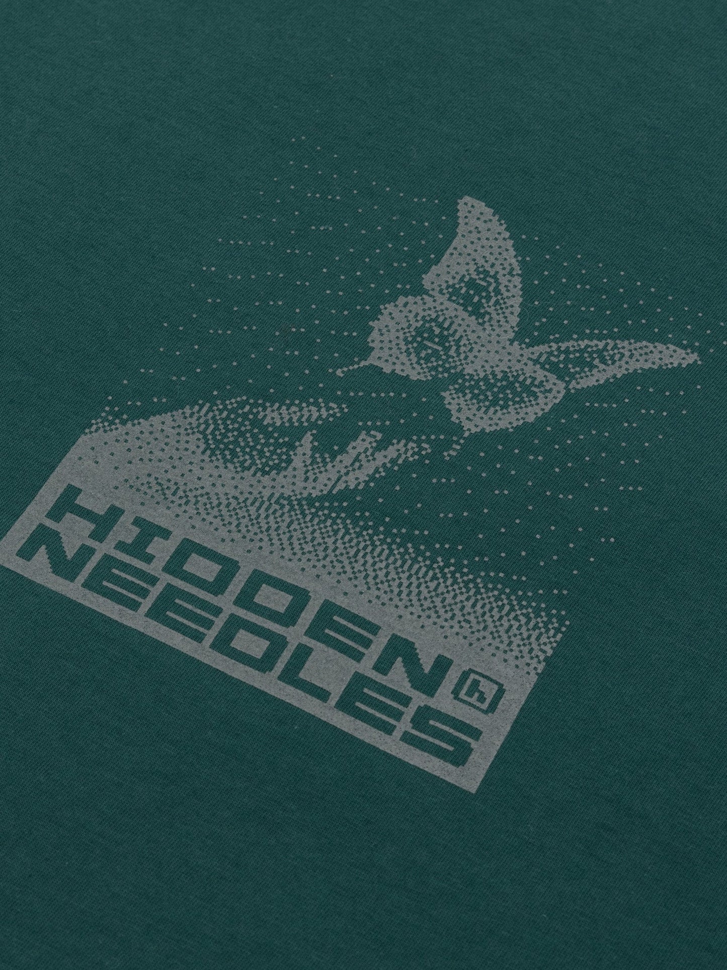 Hidden NY x Needles H Logo Pixel Butterfly Tee Green