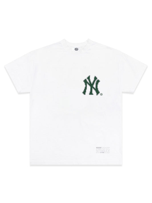 New York Yankees x Hidden NY Pixelated NY Tee White