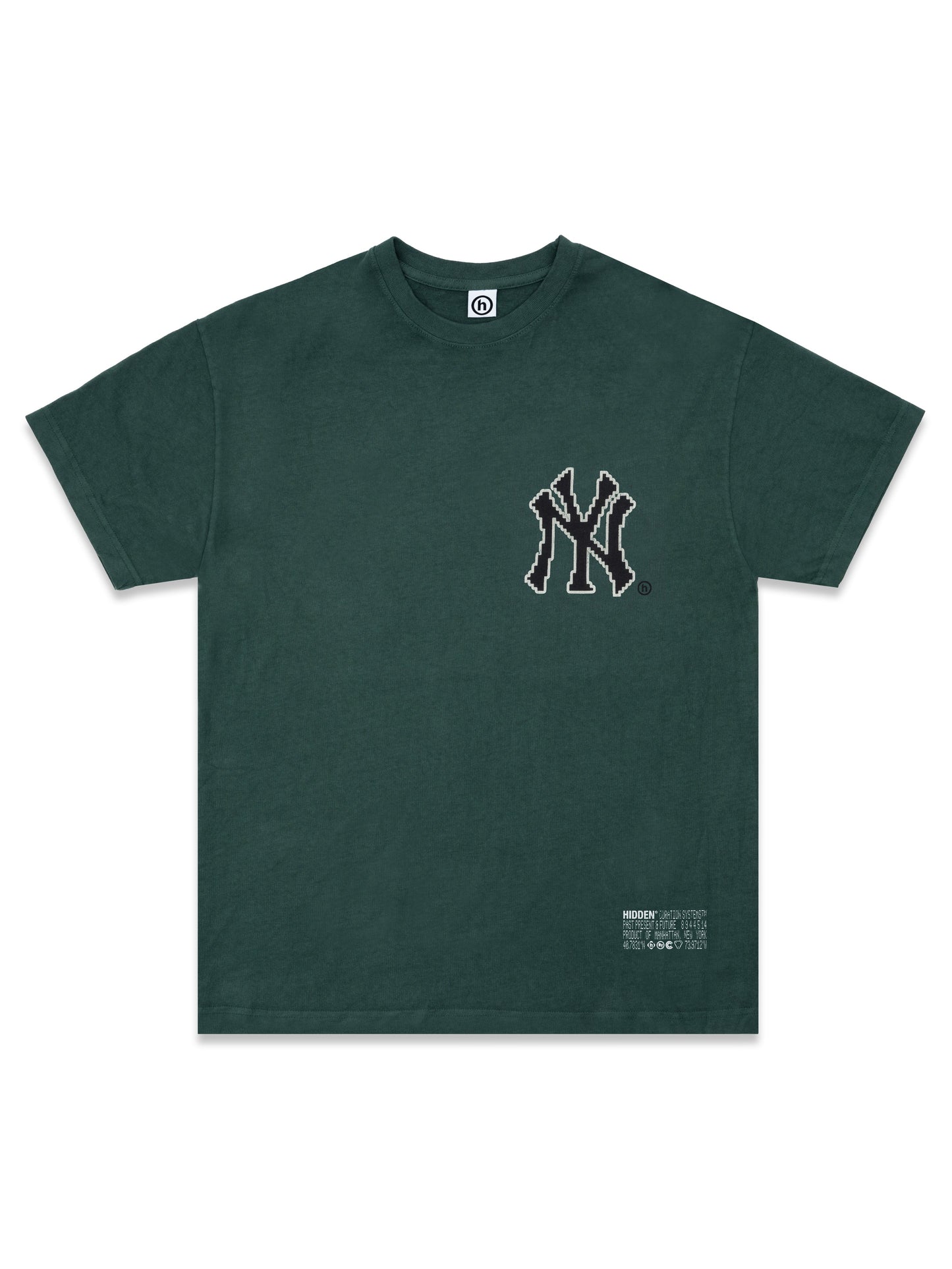 New York Yankees x Hidden NY Pixelated NY Tee Forest Green