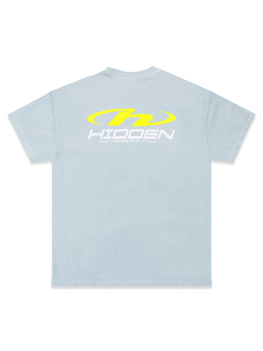 Hidden NY Oval h Tee Dusty Blue