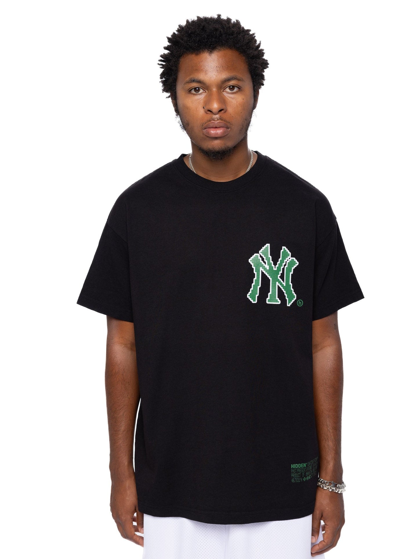 New York Yankees x Hidden NY Pixelated NY Tee Black