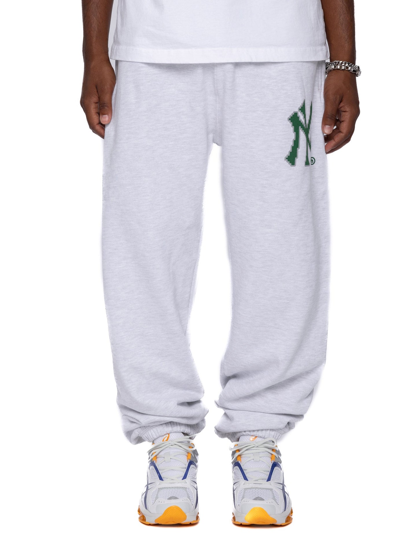 New York Yankees x Hidden NY Pixelated NY Sweatpants Heather Grey