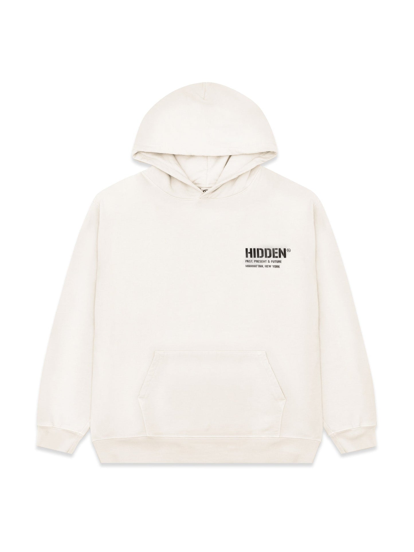 Hidden NY Sprayed Stencil Hoodie Off White