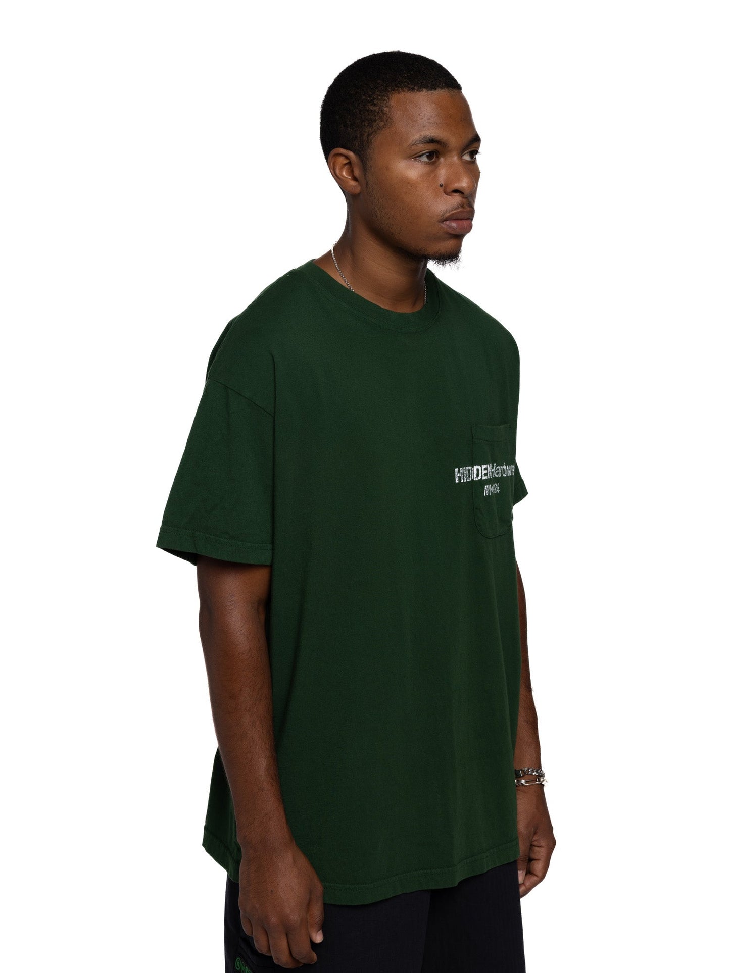 Hidden NY Hardware Pocket Tee Green