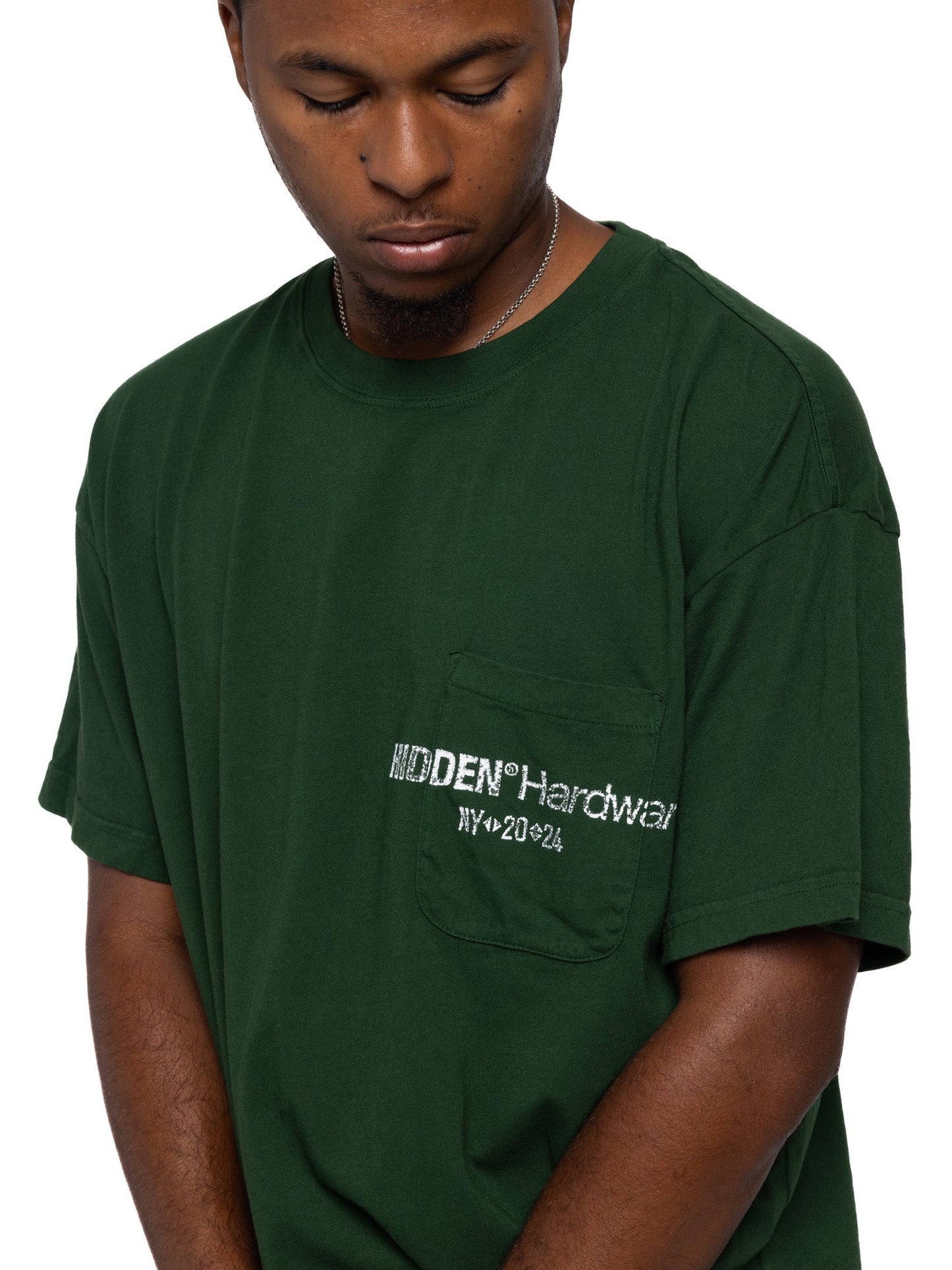 Hidden NY Hardware Pocket Tee Green