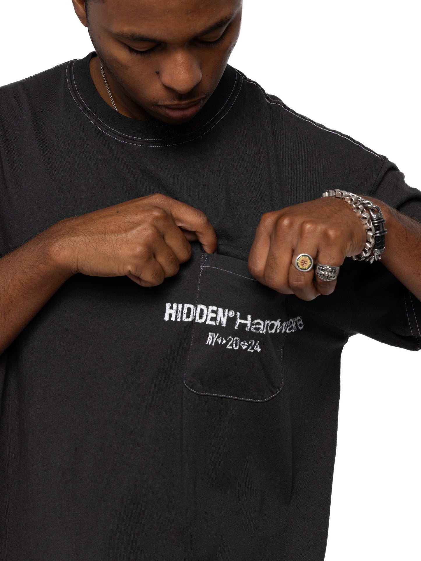 Hidden NY Hardware Contrast Tee Black