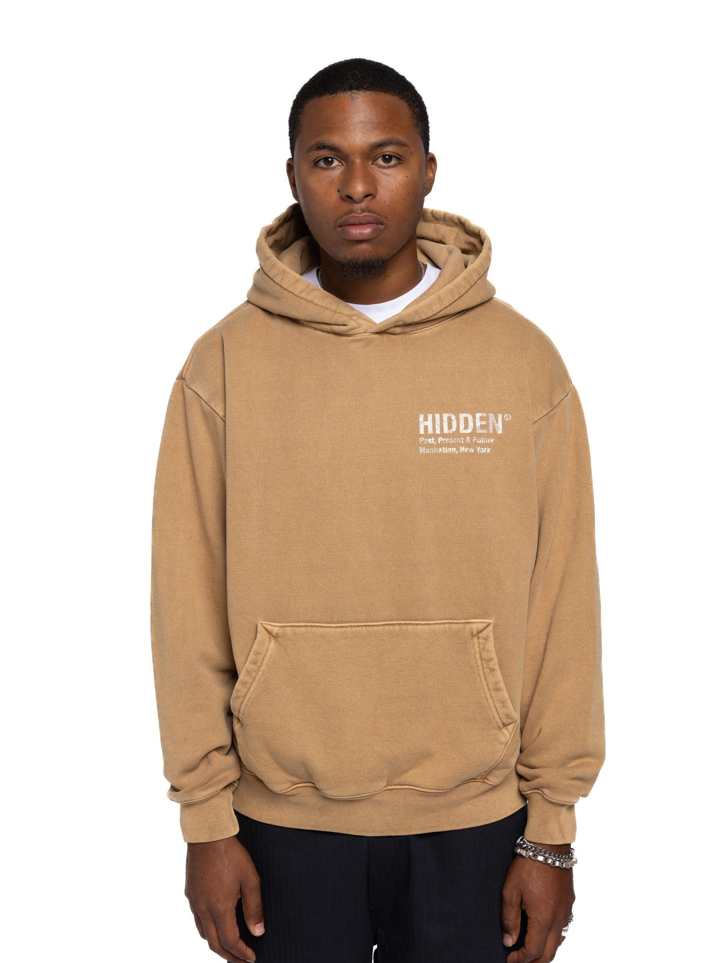 Hidden NY Shattered H Logo Hoodie Khaki