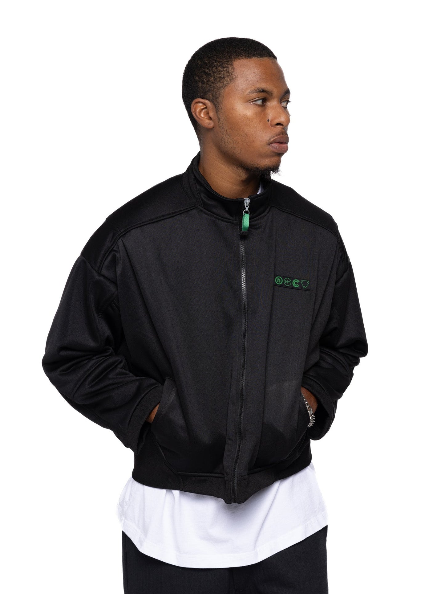 Hidden NY Multi-Paneled Track Jacket Black