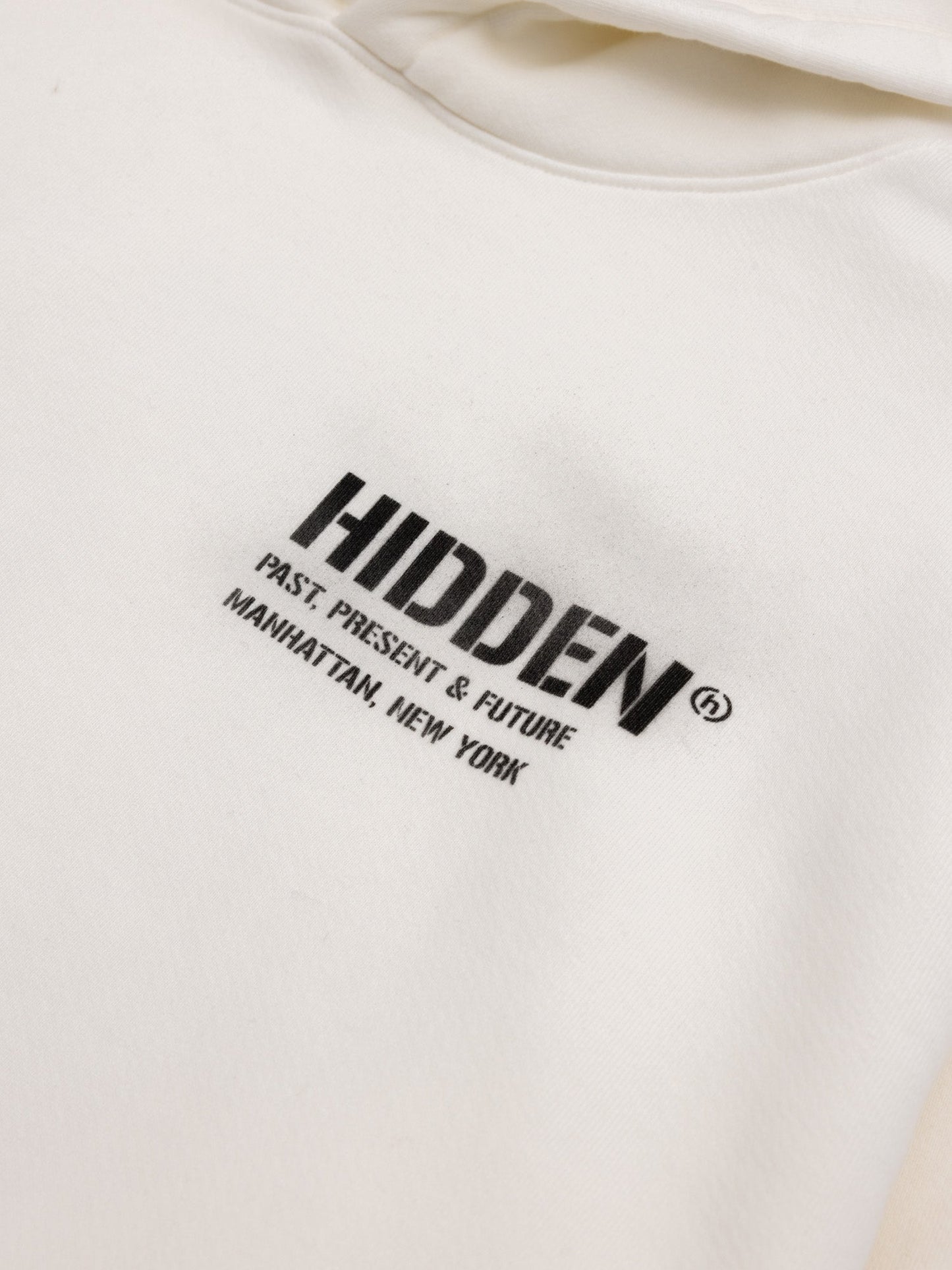 Hidden NY Sprayed Stencil Hoodie Off White