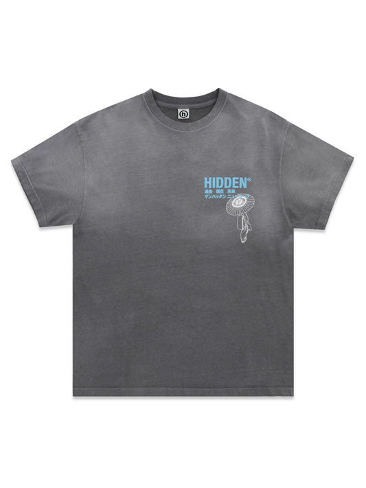 Hidden NY Geisha Tee Washed Grey