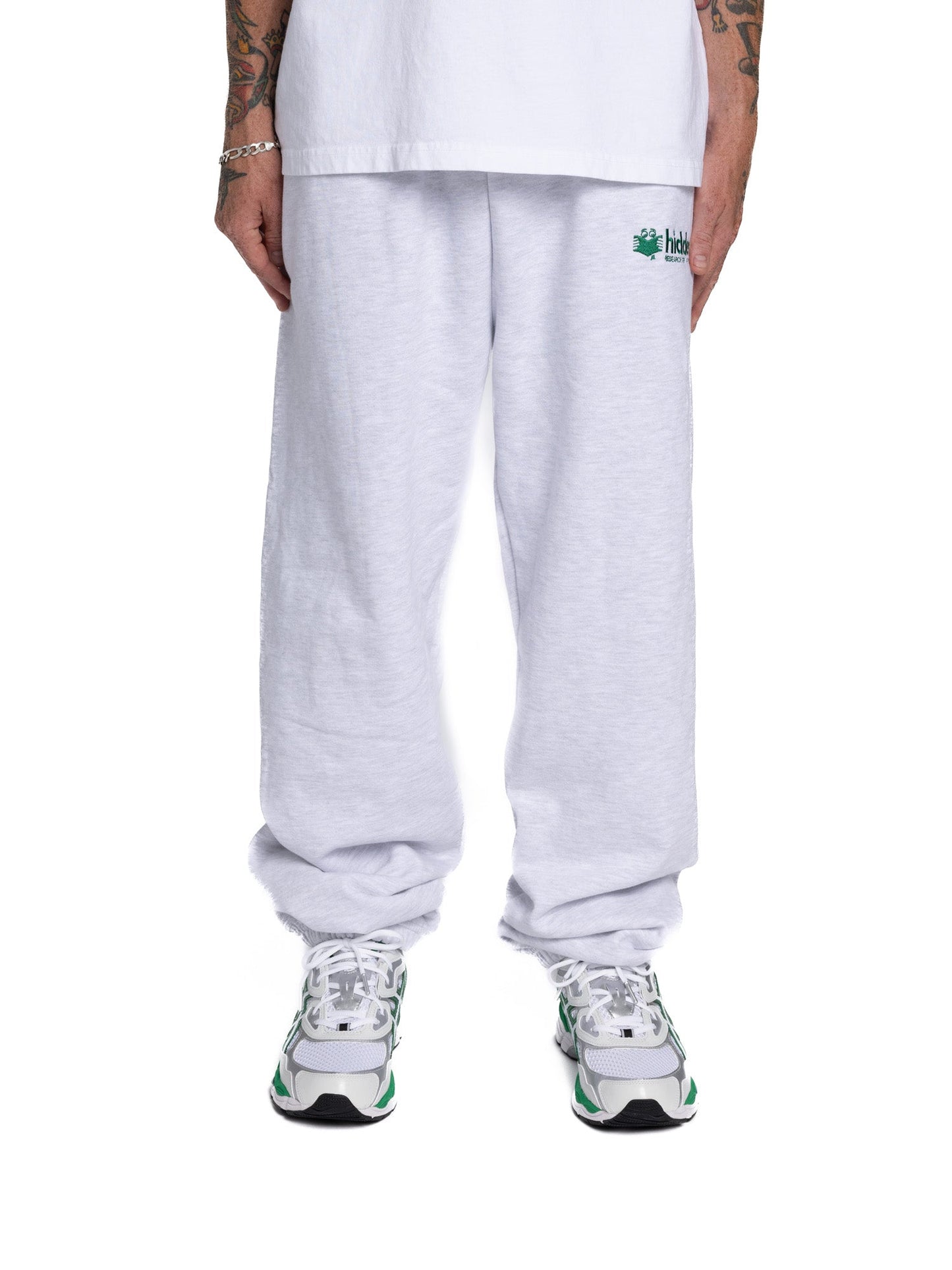 Hidden NY Embroidered Bookmark Sweatpant Heather Grey